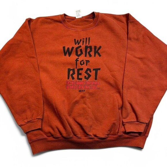 Other - Vintage will work for‎ rest Jesus christian bible verse sweatshirt 2XL